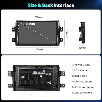 Amazon.com: 4+64G Android 15 Car Stereo for Suzuki SX4 2006-2013,9