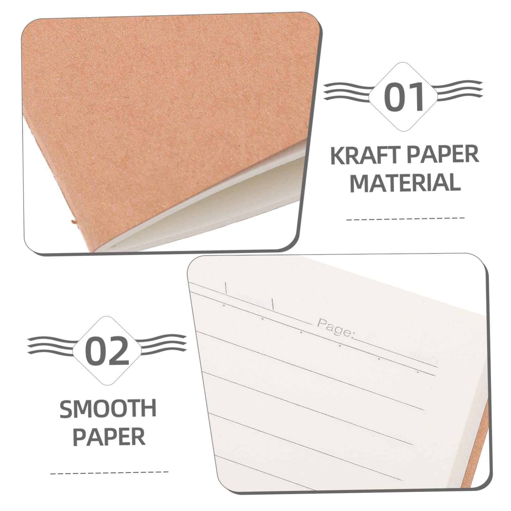 18 Bunte A5 Notizbücher aus Kraftpapier, 60 Seiten für Schule und Zeichnen | Packung Notizbücher, Kleines Notizbuch, Schreibtagebücher, Schulhefter Bunt, Einschulung Deko