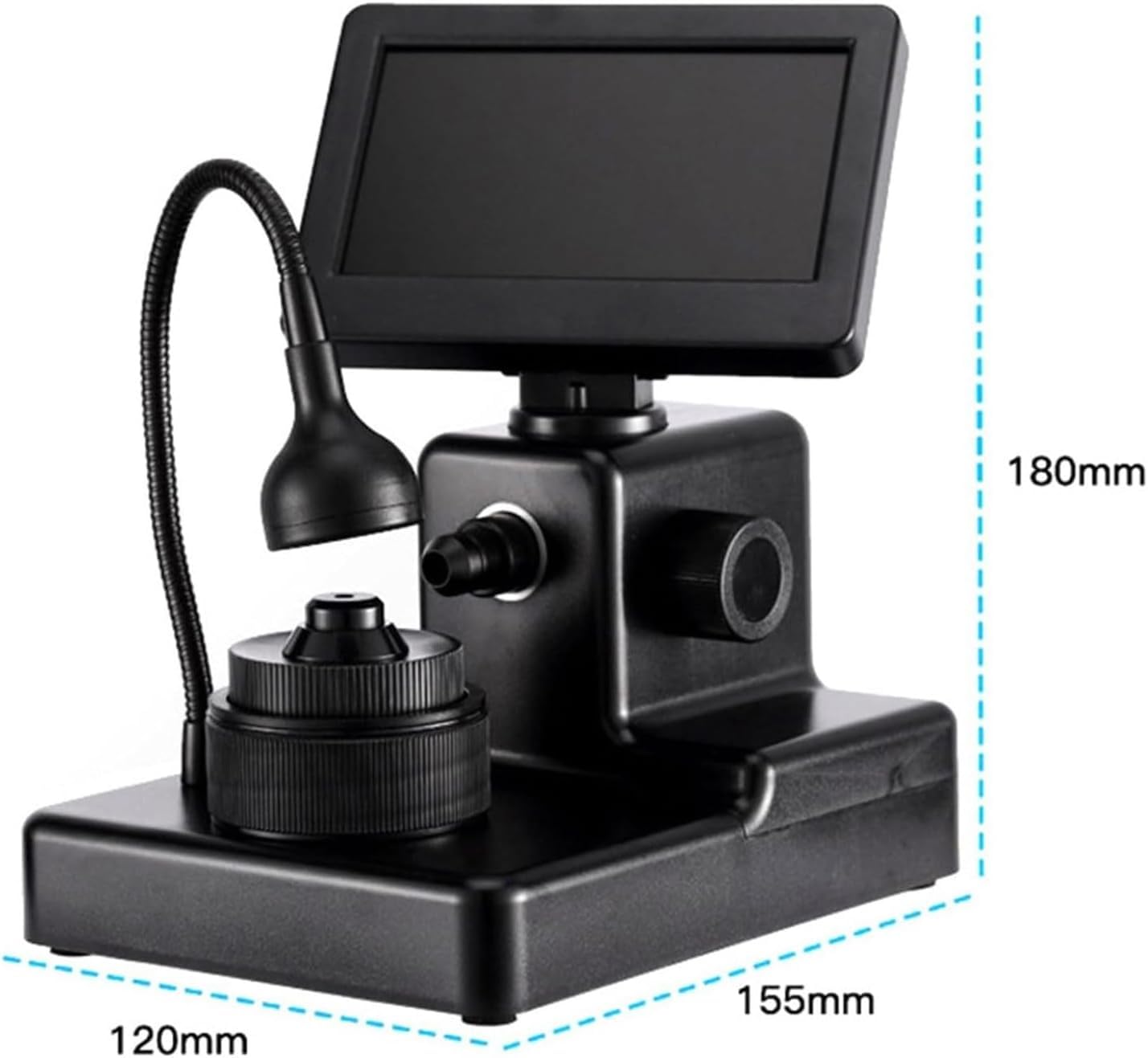Microscopio digitale LCD da 4,3 pollici, visualizzatore digitale a cintura con luce di riempimento a LED, ingrandimento 50-1000x, identificazione accurata, kit microscopio biologico per visualizzatore