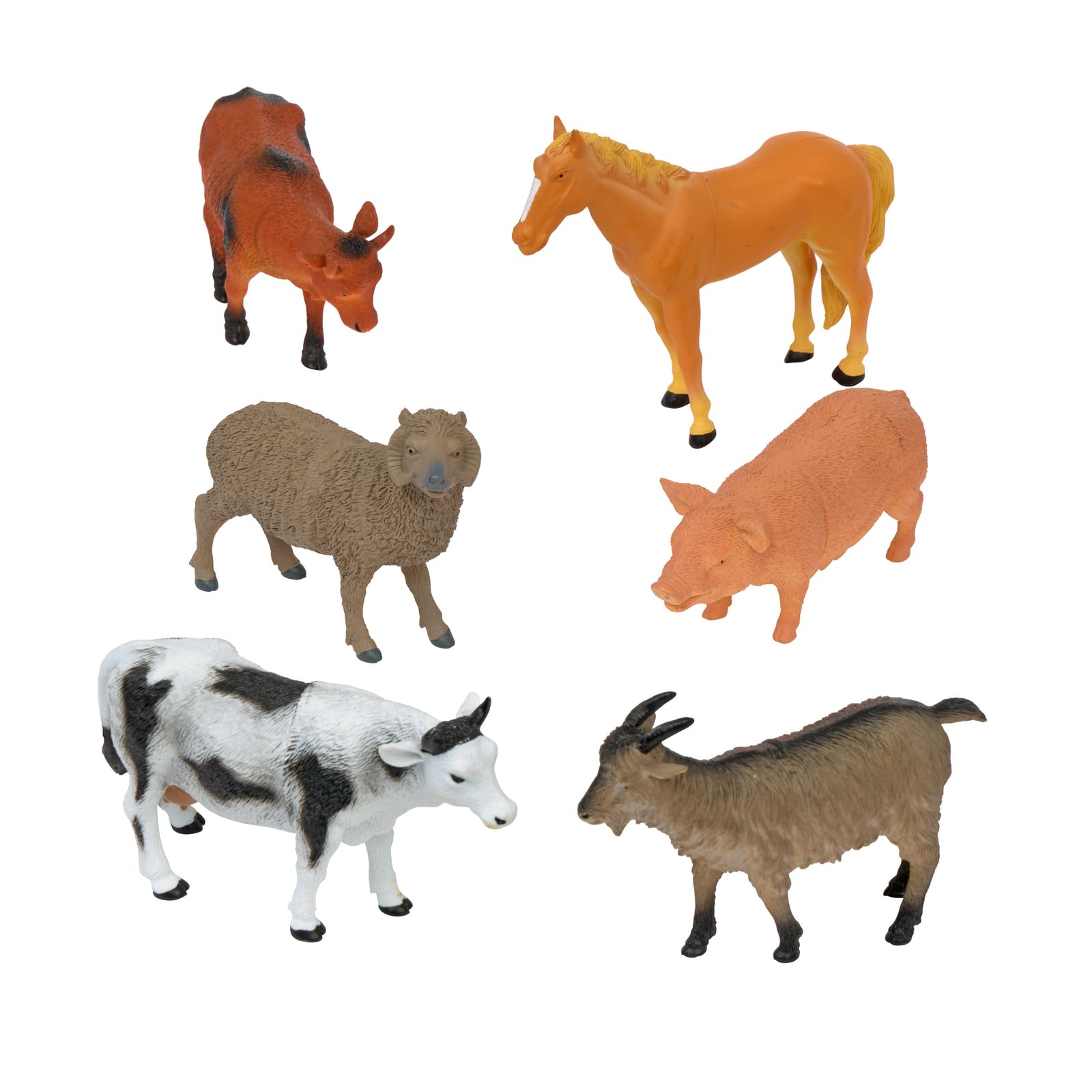 Excellerations Animales de Granja Grandes, Juego de 6