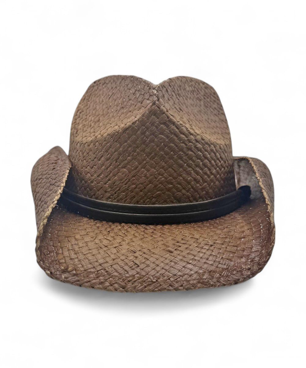 Peter Grimm Strohhut Round Up Cowboyhut - Stilvoller und vielseitiger Strohhut für Damen und Herren - Einheitsgröße