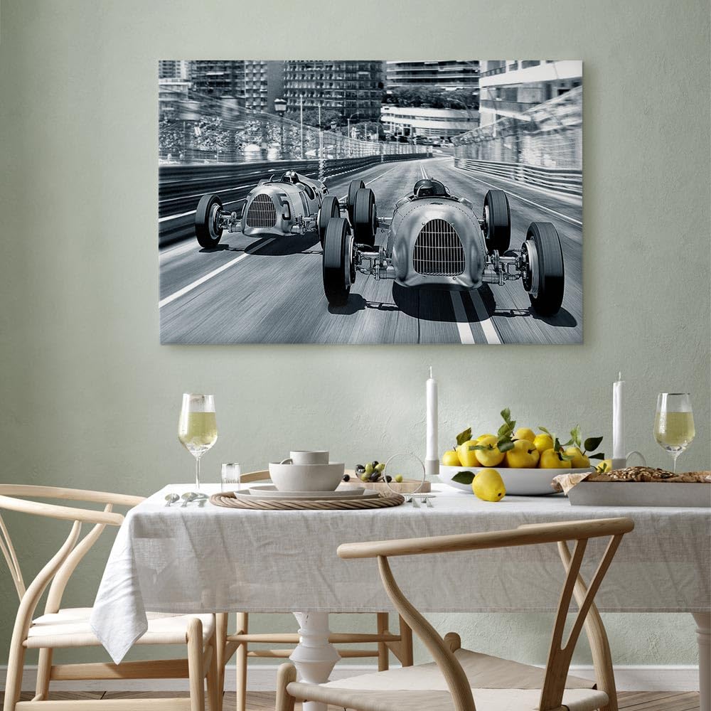 B&D XXL - Akustikbild Poster Auto Vintage, Schallschutz, Wohnzimmer, Büro | Verbessert Raumakustik, reduziert Hall, ideal fürs Büro oder Wohnzimmer, hochwertige Verarbeitung, schnelle Montage, stilvoll