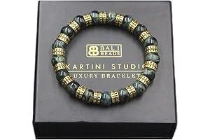 Jade and 22 Karat Gold Bracelet for Men