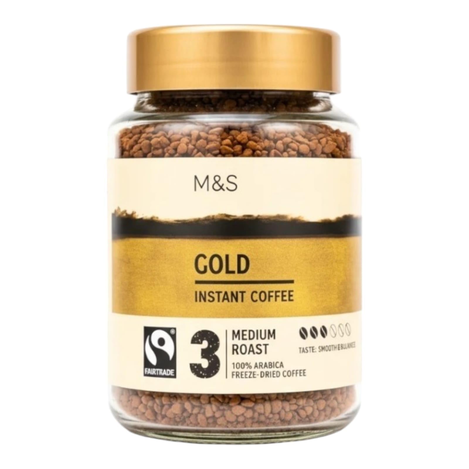 M&S Gold Instant Coffee, Medium Roast, Rich & Smooth Freeze-Dried Coffee100g
