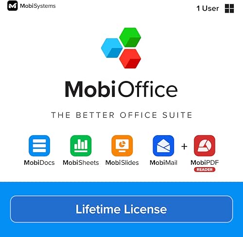 MobiOffice Lifetime 4-in-1 Productivity Suite for Windows | Lifetime License