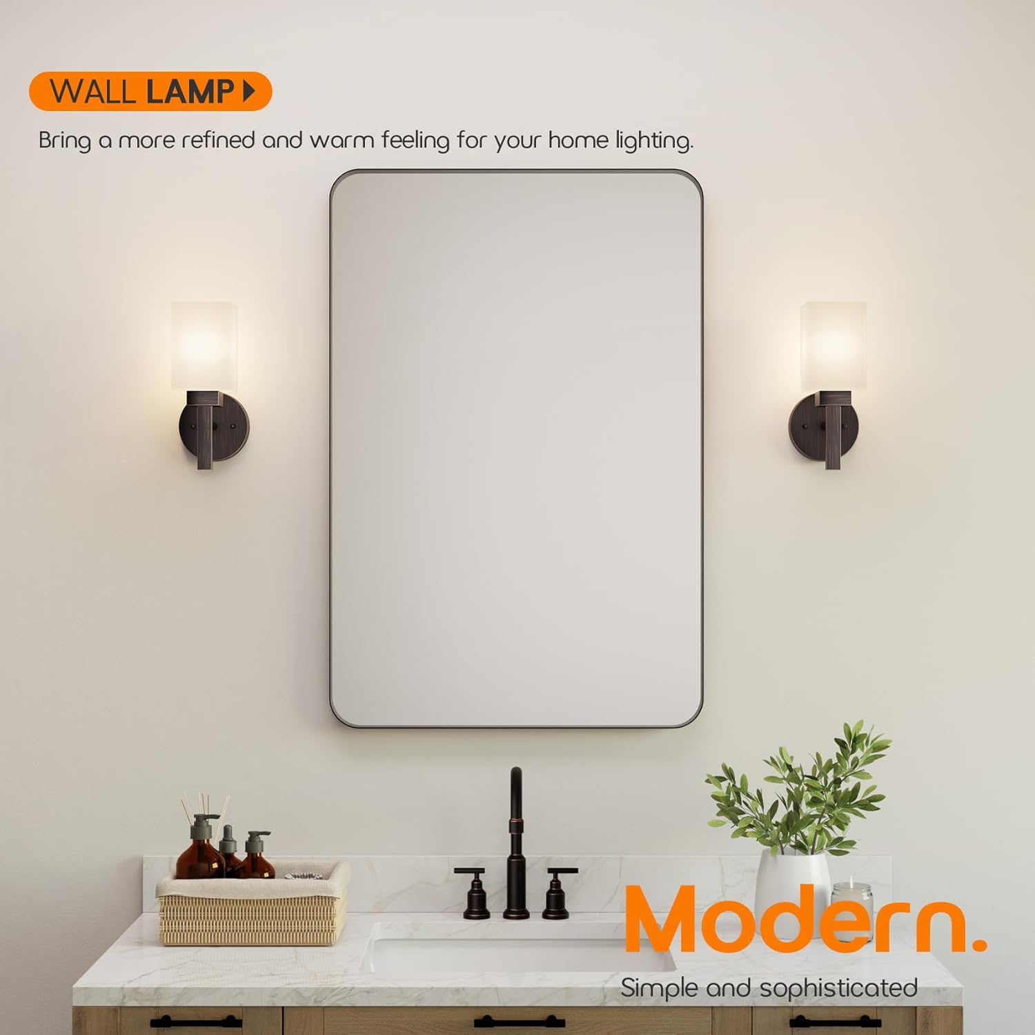 wall lights over mirror bathroom vanity light fixtures with white frosted glass shade, wall sconces for porch, 2 pack oil rubbed bronze t002orb-l1-p2 oil-rubbed bronze 1-light (2 pack)