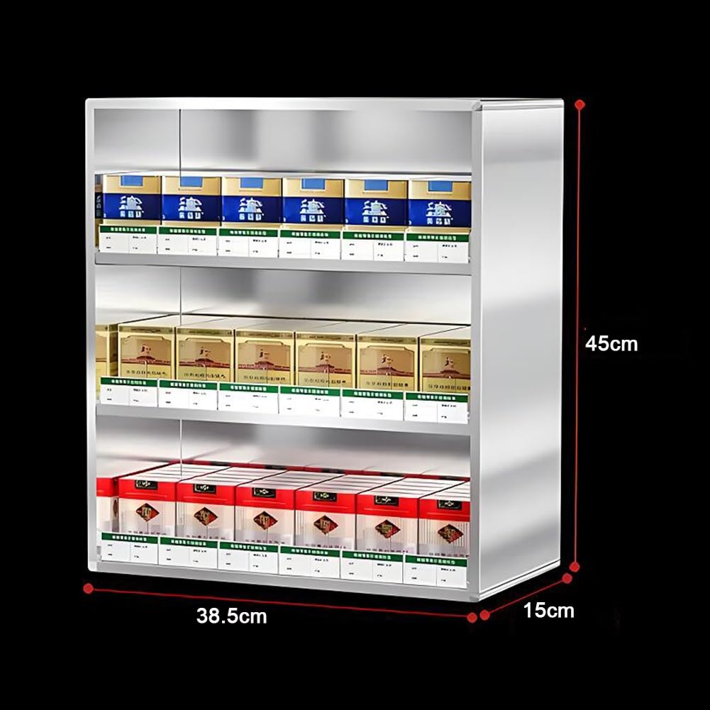 Genérico Vitrina expositora de Cigarrillos de Pared con empujador automático: Ideal para Tiendas de conveniencia y comercios minoristas. Fácil Acceso y organización. Diseño Duradero para una Mayor Vi