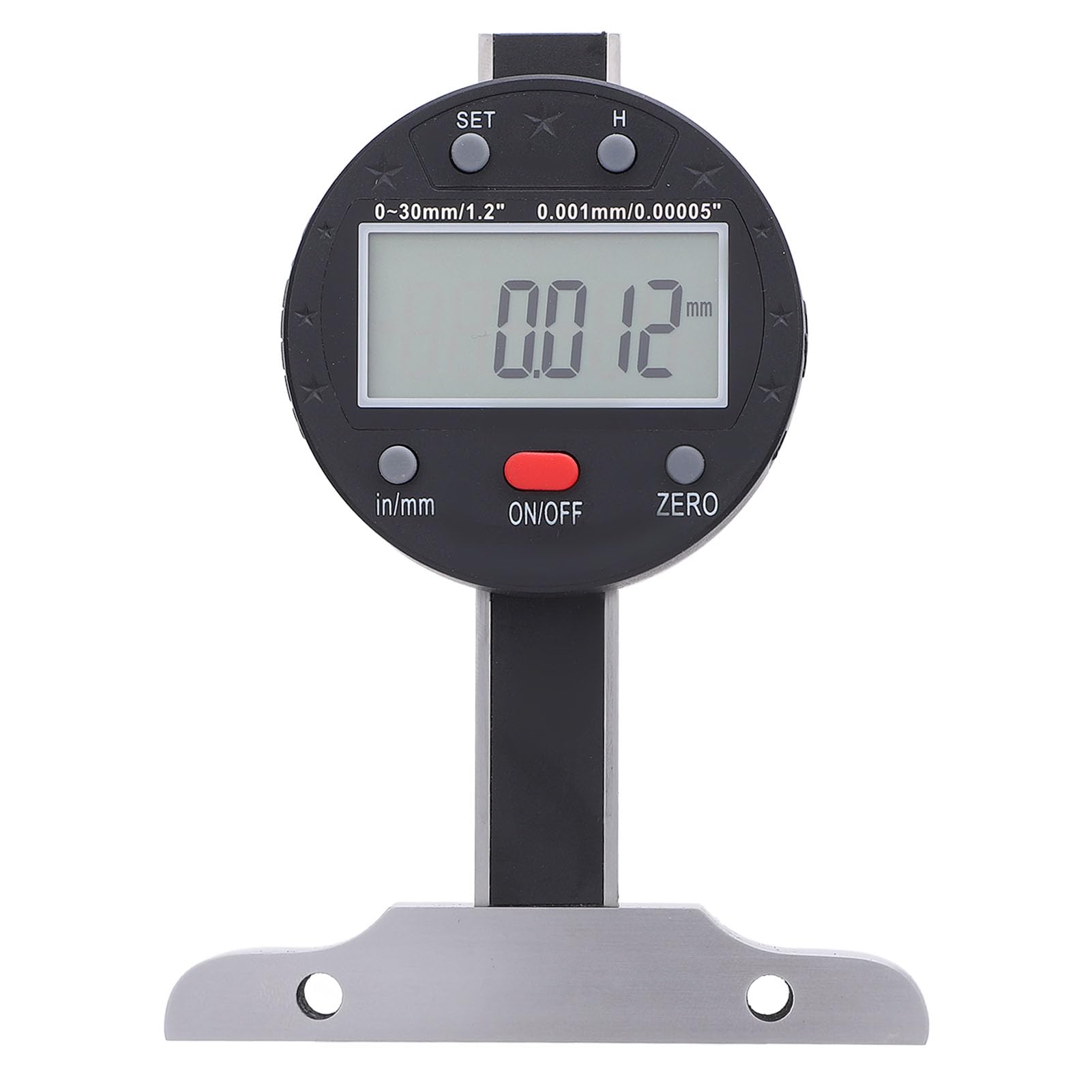 Digital Depth 0-30mm 0-1.2in Range 0.001mm 0.00005in Accuracy Electronic Depth Measurement Tool with USB Port