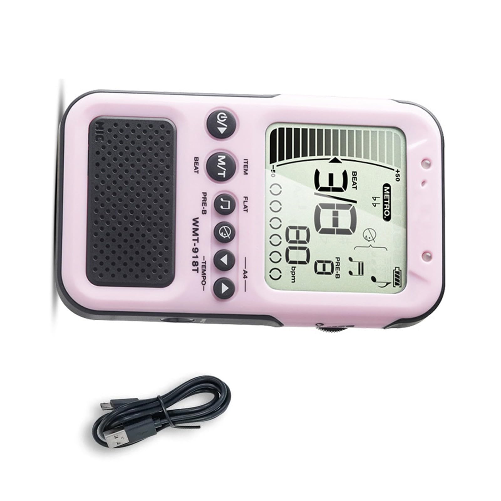 Generatore ritmo professionale Accordatore per strumenti Metronomo digitale portatile Struttura in plastica Adatto per musicisti Metronomo elettronico per strumenti a tastiera