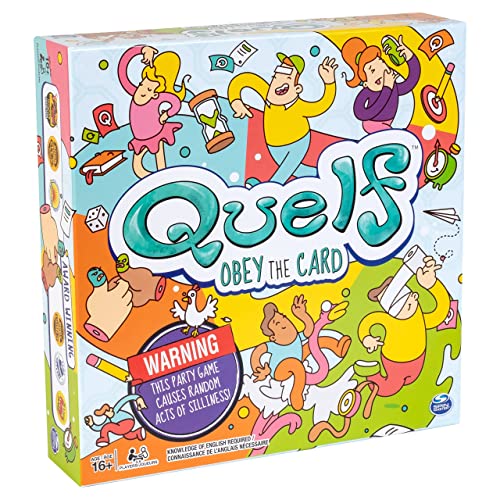 Spin Master Quelf Board Game: Party Game For Teens And Adults -Obey The Cards To Win Family Game Night - 300 Outrageous Action Cards Combines Quiz Questions, Stunts, Acting, And Hilarious Rules #TOP3
