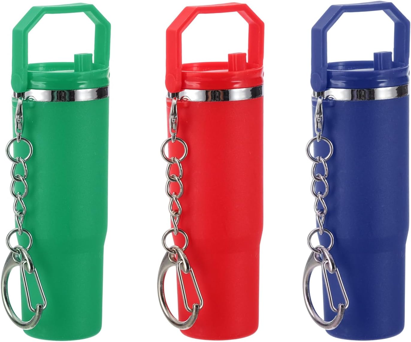 PATIKIL Mini Cup Keychains Lip Balm Holder Small Cup Mini Tumbler Key Chain Charm for Handbag Purse