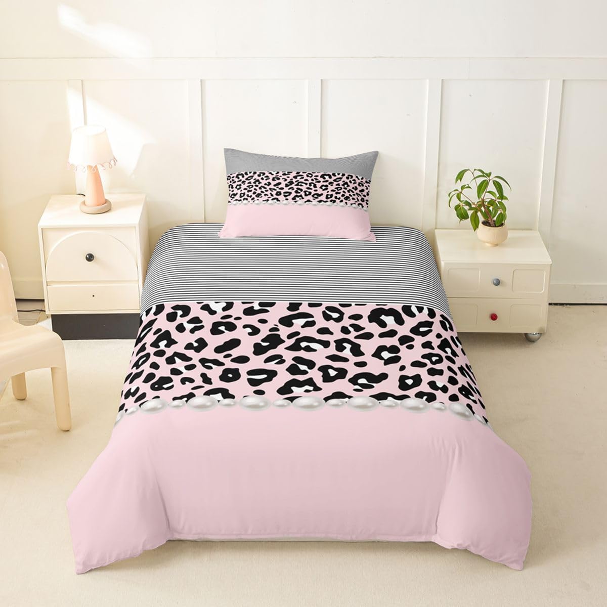 Homewish Leopardenmuster Bettwäsche 155x220