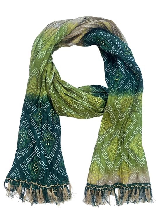 women rajasthani jaipuri dupatta trendy stole wrap | Women's Leheriya Chiffon Dupatta us56