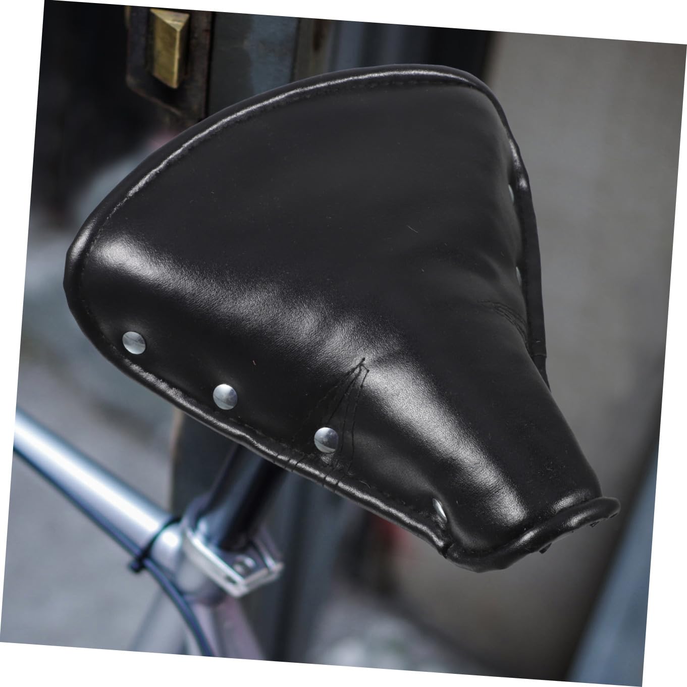 Healeved Sillín de Bicicleta Vintage Negro Muelles Cojín Retro de Cuero Cómodo Asiento para Triciclo Clásico Sillín de Bicicleta de Estilo Antiguo para Ciclismo Recreativo