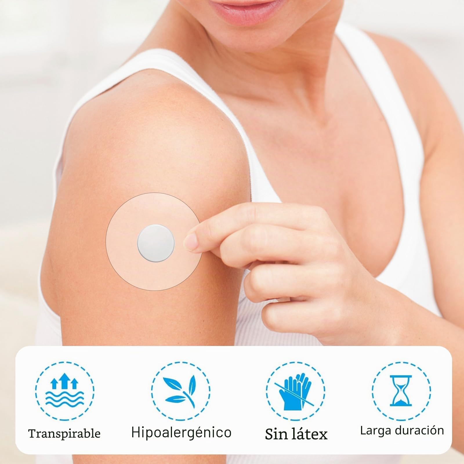 GOMETY Freestyle y Libre 2 tirita, 45 unidades de tiritas transparentes para Freestyle Libre 1, 2 y 3 sensores autoadhesivos impermeables y respetuosos con la piel