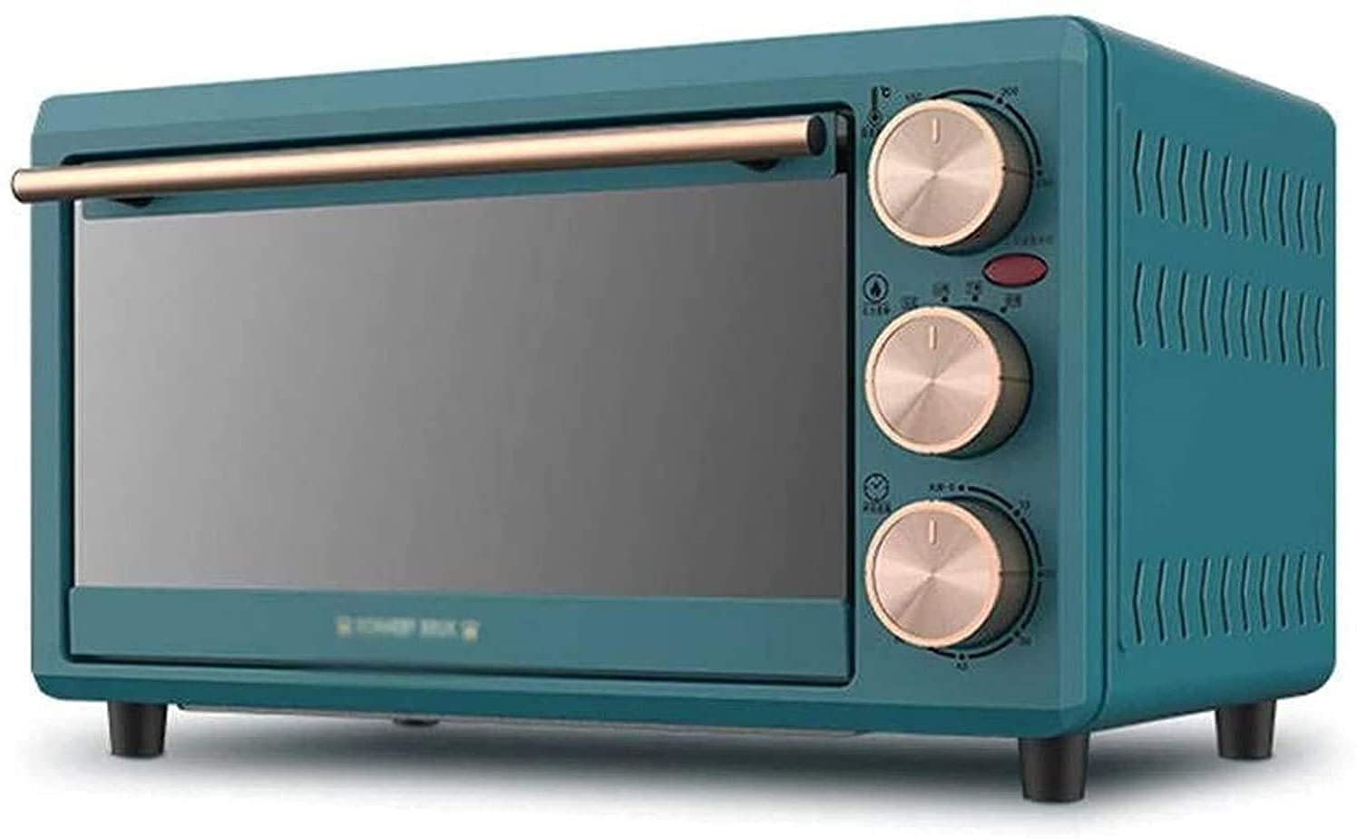Mały piekarnik z inteligentną regulacją temperatur 16L mini piekarnik elektryczny z podwójnymi szklanymi drzwiami, 3D recyrkulacja, łatwy do czyszczenia i pieczenia ciasta chleba