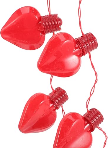 Miniatura 8 de Abaodam Collar de corazón intermitente con luz LED en forma de corazón, collar de bombilla de corazón para el día de San Valentín para fiesta,