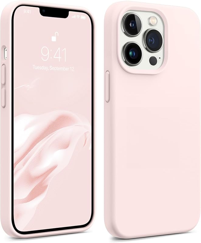 AOTESIER Funda magnética para iPhone 13 Pro Max, [Compatible con MagSafe] [Protección militar a prueba de golpes] Funda de silicona con forro de microfibra suave antiarañazos, 6,7 pulgadas, rosa tiza