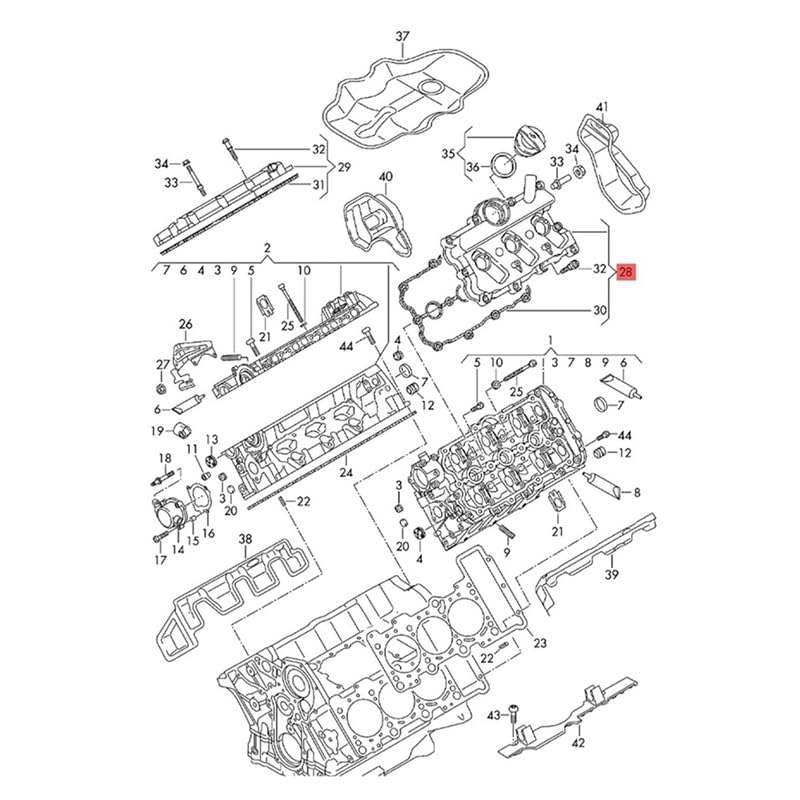 Tapa De Balancines Motor Cubierta De Válvula, Culata Cilindro, Árbol Levas 06e103471p Para Motor Para Q5 Q7 A4 A6 A8 C6 3,0t 06e103471n