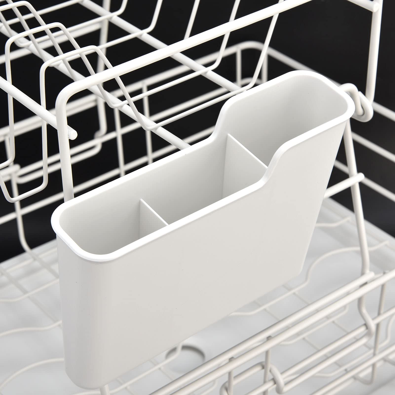 Fdit Soporte para Platos, Cesta para Vajilla, Palillos, Marco para Palillos, Soporte Doble para Platos, Escurridor, Póster, Encimera para Soporte de Exhibición, Estante