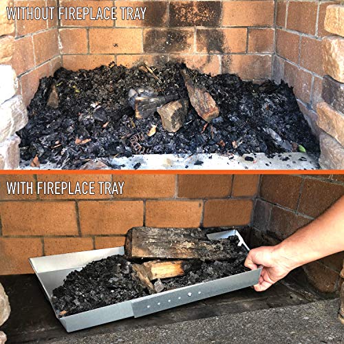 Essentially Yours Adjustable Fireplace Tray | Stainless Steel Expandable Ash and Ember Holder Pan | Nuts and Bolts Included for Additional Stability