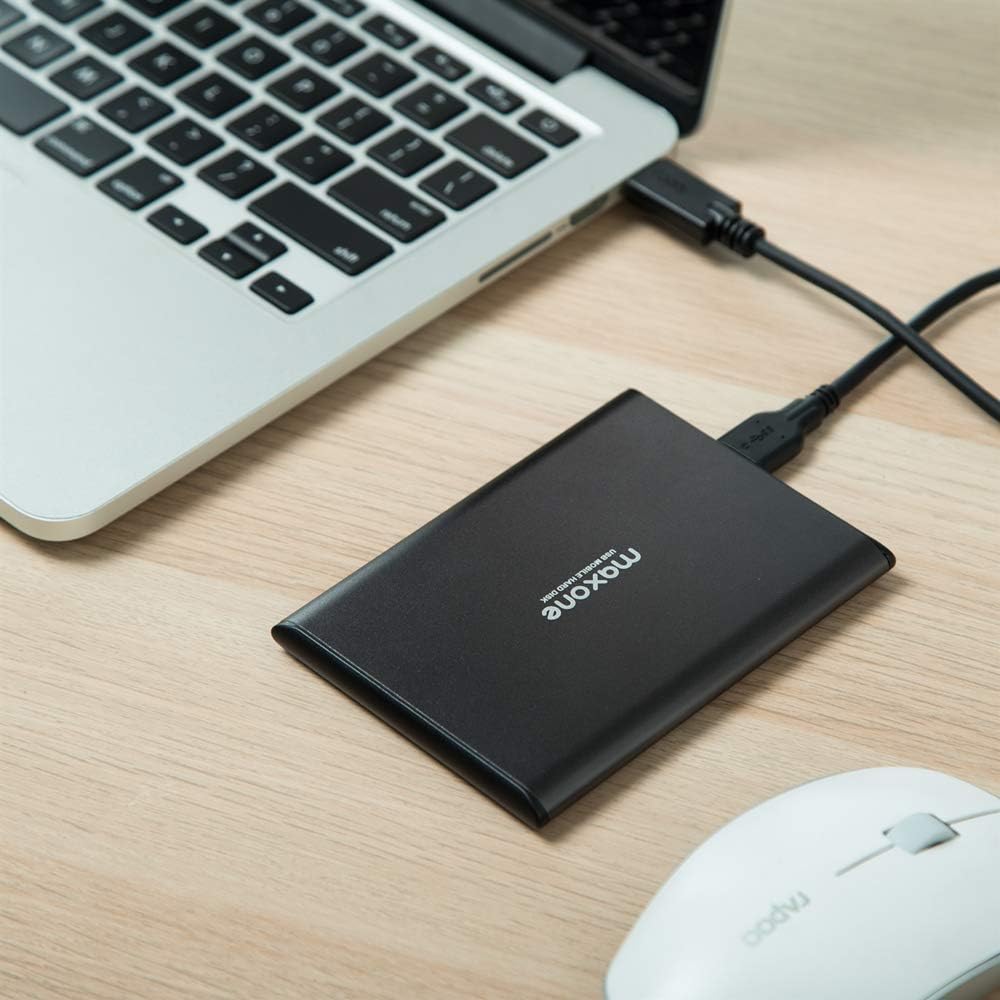 Flash Deals - 80% OFF Maxone 1TB Ultra Slim Portable External Hard Drive HDD USB 3.0 for PC, Mac, Laptop, PS4, Xbox one - Charcoal Grey