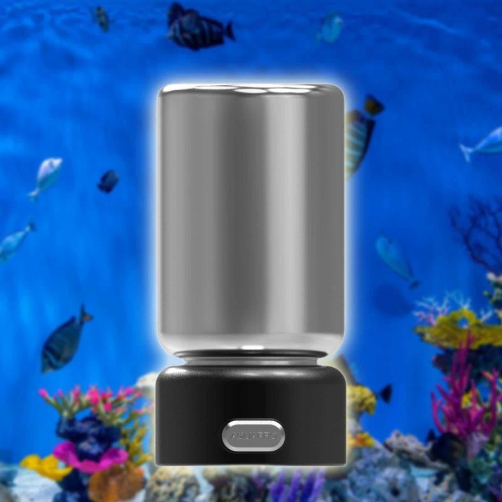 Gralara Contenitore per mangime per Pesci, Barattolo Decorativo Leggero, Dispenser di Cibo per Pesci, mangiatoia per Ufficio, Acquario, Tartarughe,