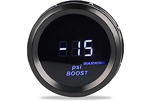 WATERWICH 2in Turbo Boost Gauge PSI DC12V with Boost Sensor - Vehicle Digital Meter