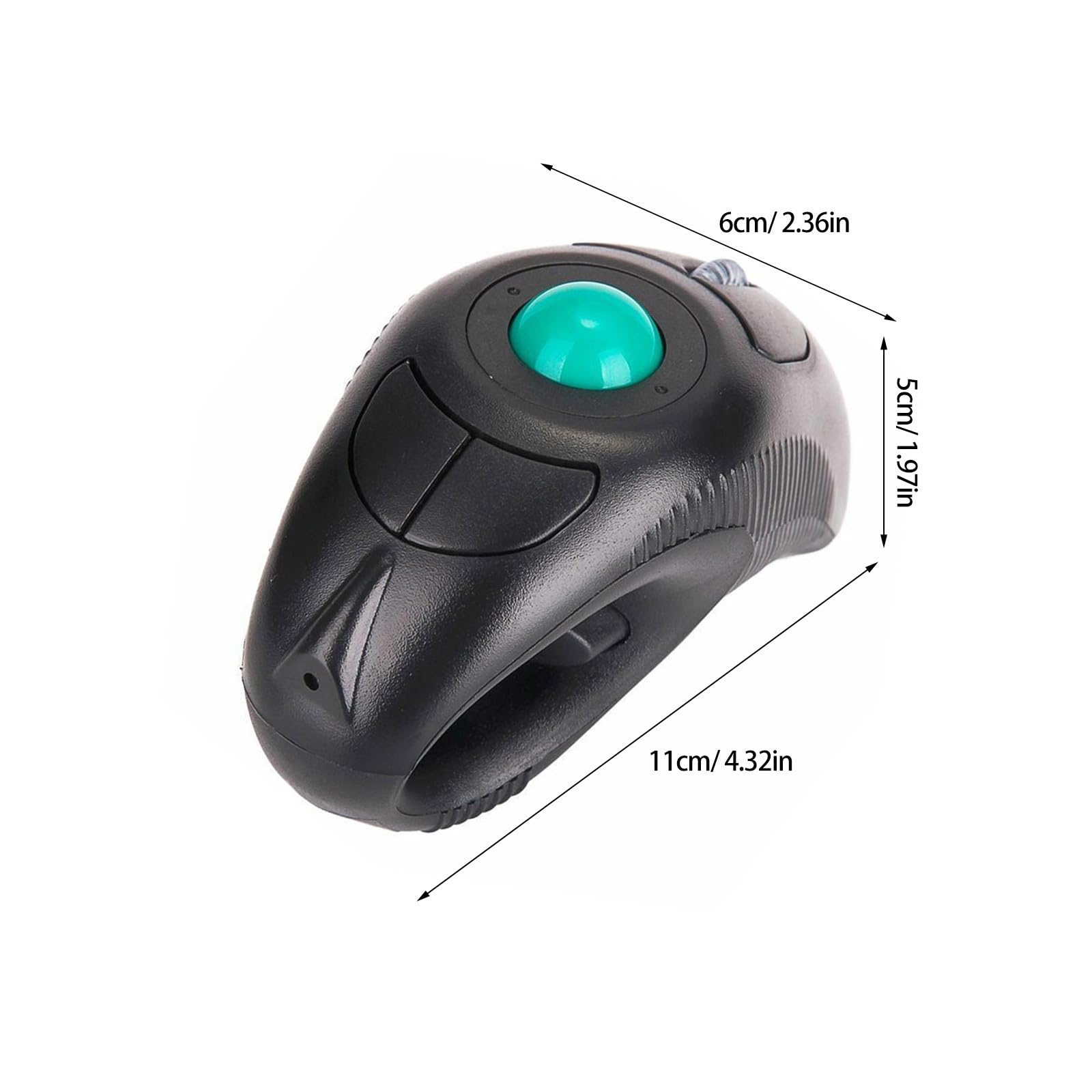 Genérico Mouse Ergonómico Inalámbrico Diseño Off-Table, Plástico Negro, 1000dpi y Puerto USB para Laptop, Adecuado para Usuarios Diestros y Zurdos