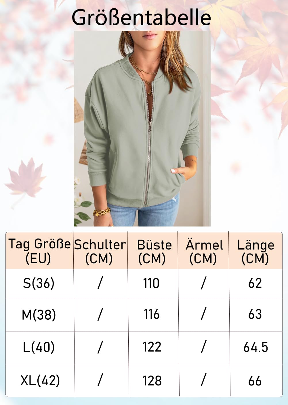 YUTILA Chaqueta bomber para mujer, chaqueta informal con cuello universitario