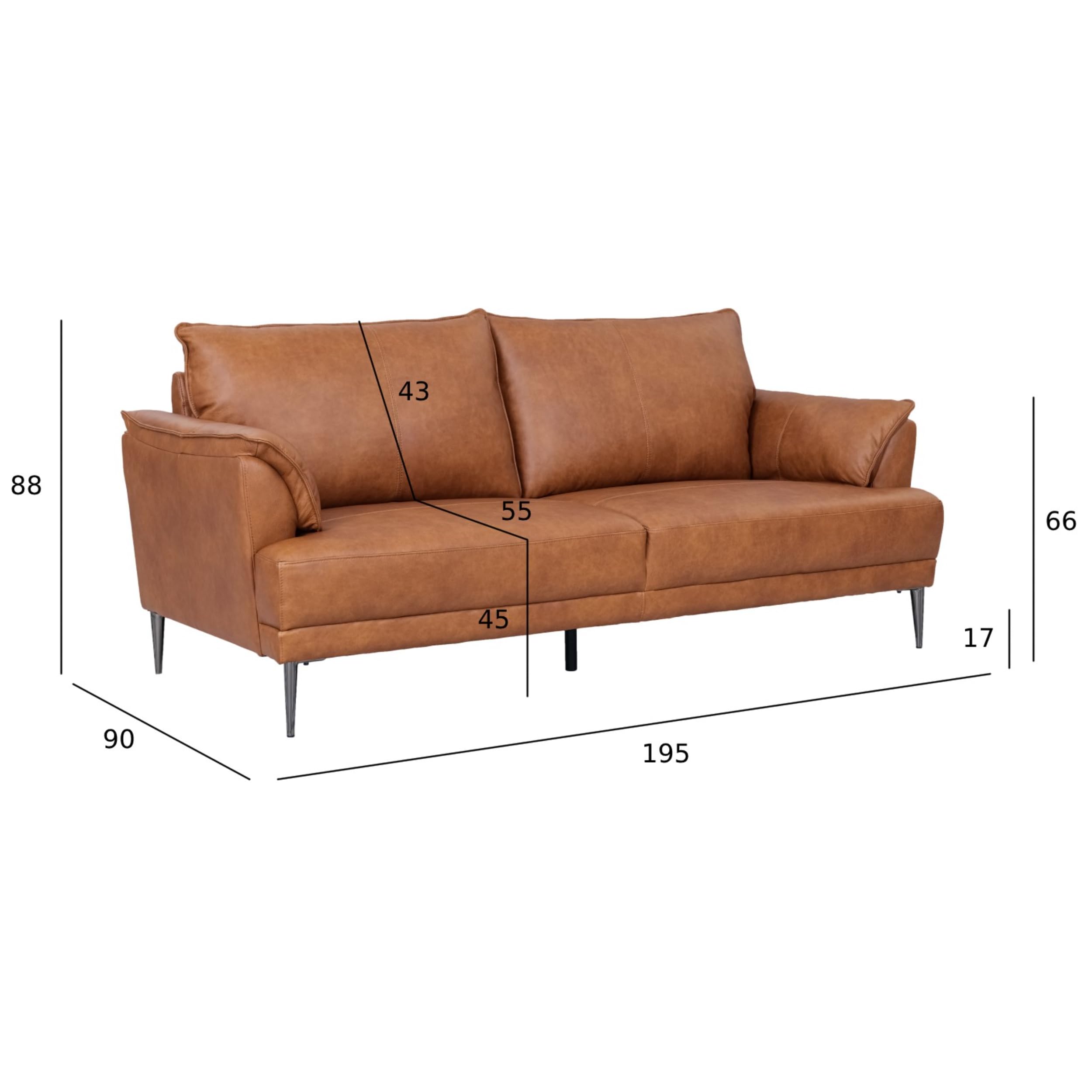 Furnhouse Soul Divani, Legno ingegnerizzato, Marrone, 90x195x88