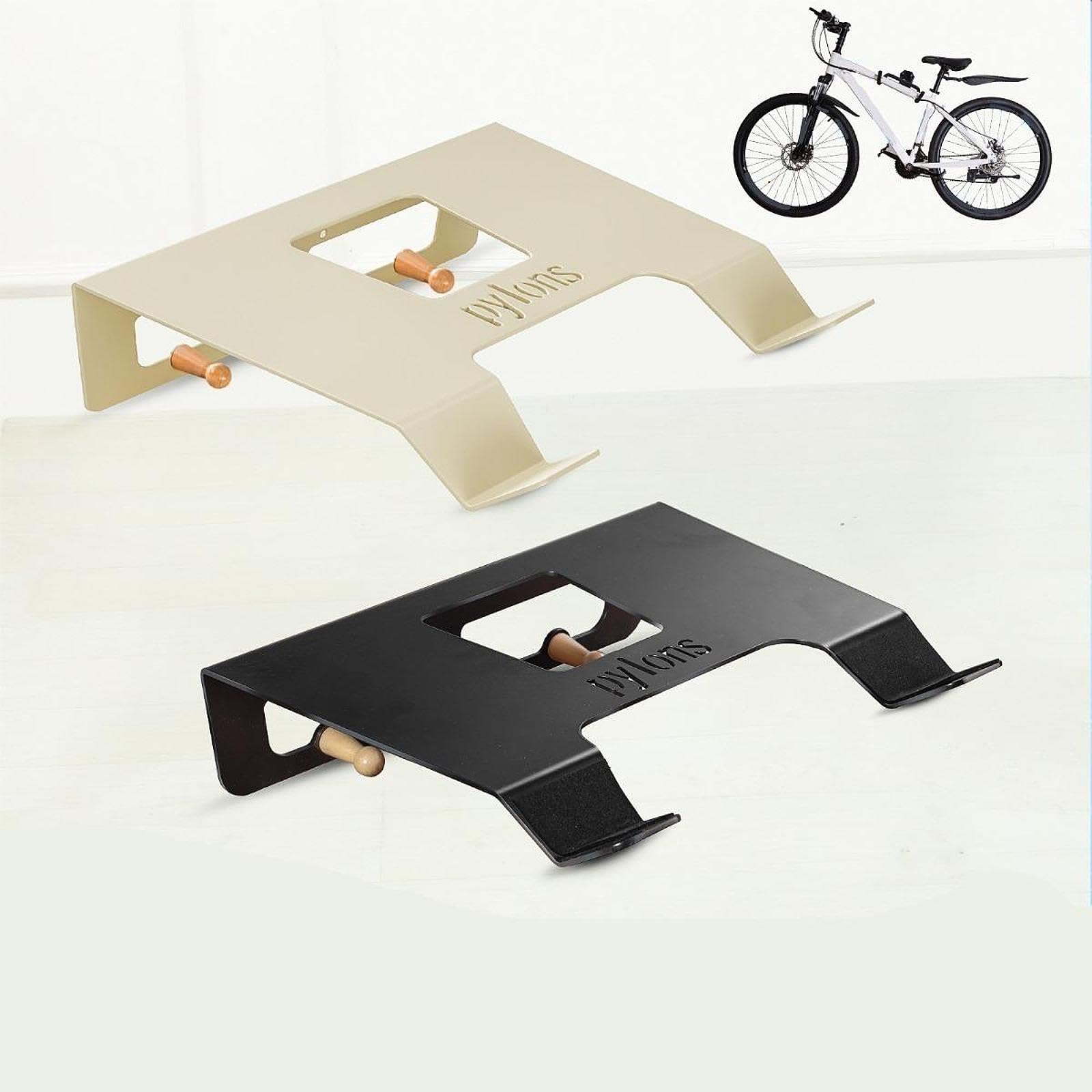 Fahrradwandhalterung, Horizontaler Fahrradständer Aus Metall, Aufbewahrungsständer für Garage, Wohnung, Mountainbike, Rennrad, Zuhause, Schwarz