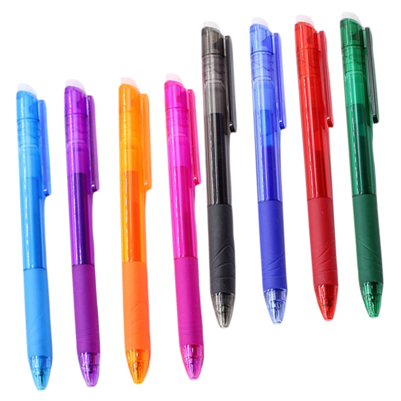 Angoily 24 Pièces Stylos Gel Effaçables de Stylos à Encre Gel Réutilisables pour Étudiants et Bureau Fournitures Décriture Précises et Polyvalentes