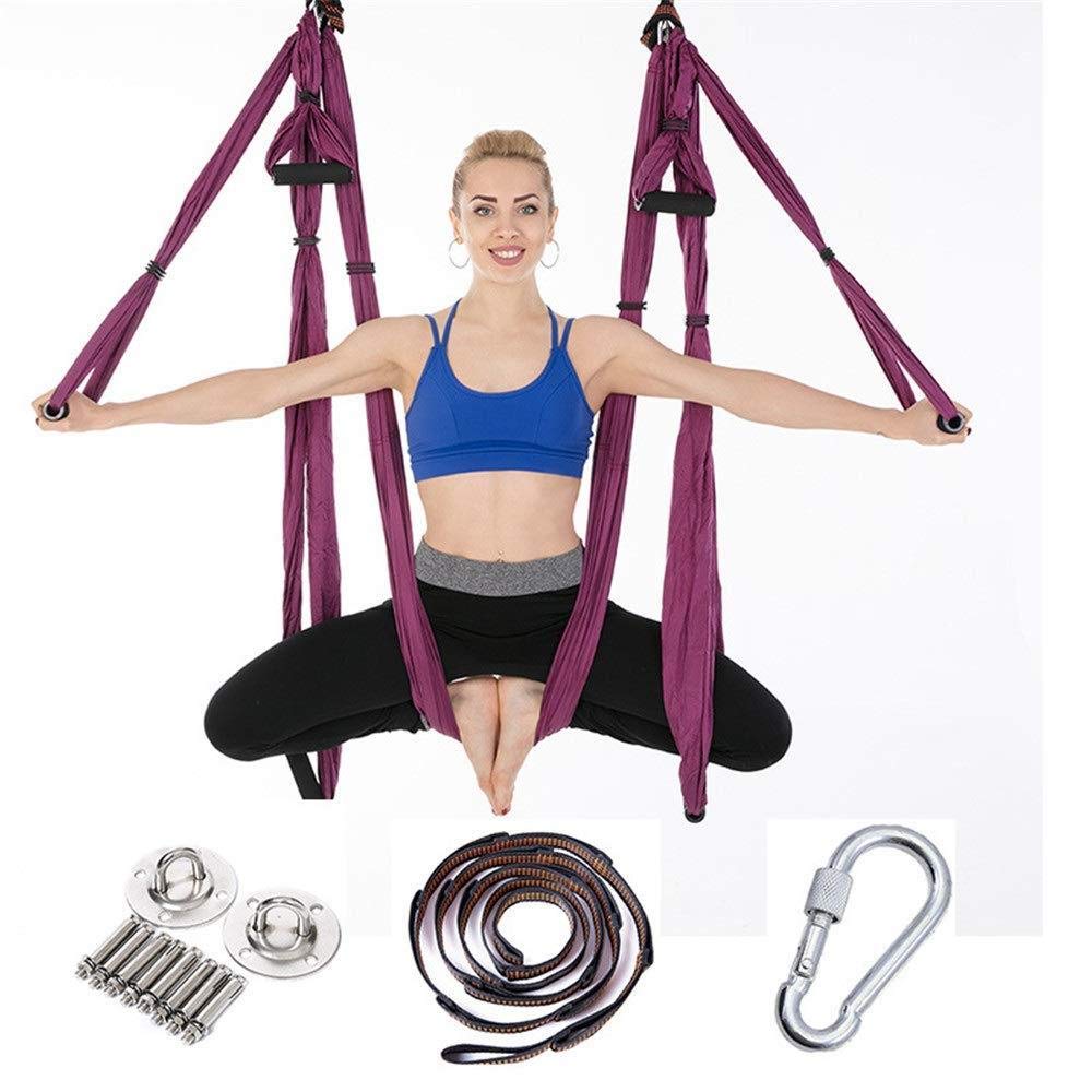 Aerial Yoga Hängematte， Yoga Hängematte Ock Fühlen Sie Sich Weich Inverted Inverted Yoga Stretch Band Dispenser Und Erweiterung Mit 8 Farben Zur Auswahl Geeignet Für Aerial Yoga,Red-250x150cm