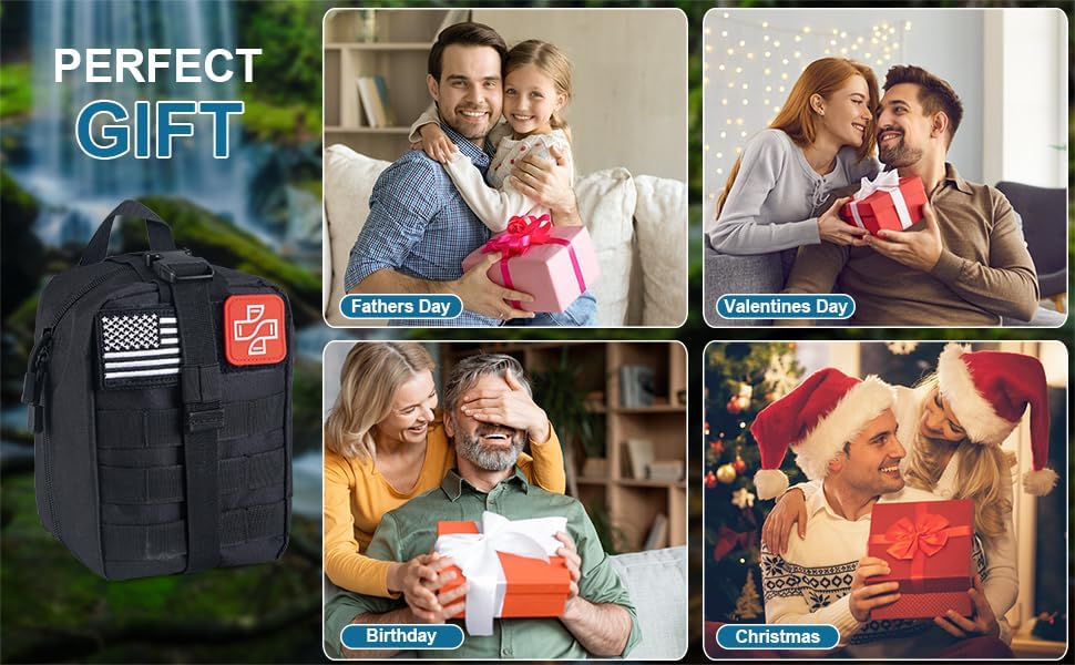 Miniatura 8 de Kit de supervivencia 254 en 1, kit de primeros auxilios para emergencias al aire libre, incluye hacha, pala, linterna, herramientas ideales para