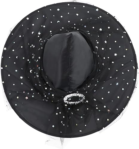 Miniatura 3 de American Trends Sombrero de bruja de Halloween para mujer, accesorio de disfraz de Halloween de encaje para fiesta