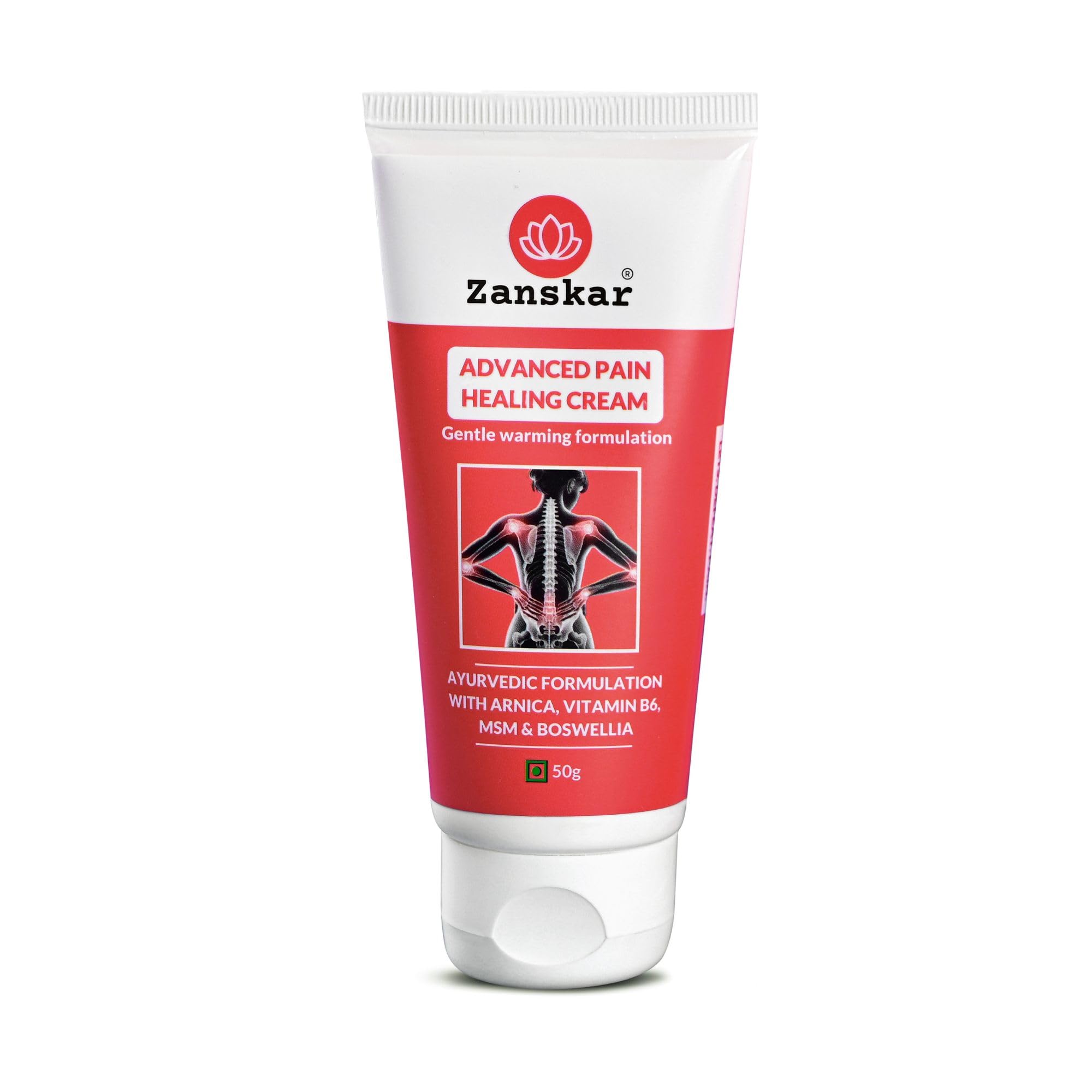 Advanced Pain Healing Cream | Deep Relief from Back Pain, Knee Pain, Neck Pain, Shoulder Pain & Sprains | Natural Ingredients - Vitamin B6, MSM, Arnica, Boswellia | 50 g