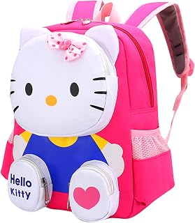 Hello Kitty Backpack Girl, Kids Backpack for Kids, Kindergarten Elementary School Bag Adjustable Durable, Boys and Girls 3-9 Years Kindergarten, pink