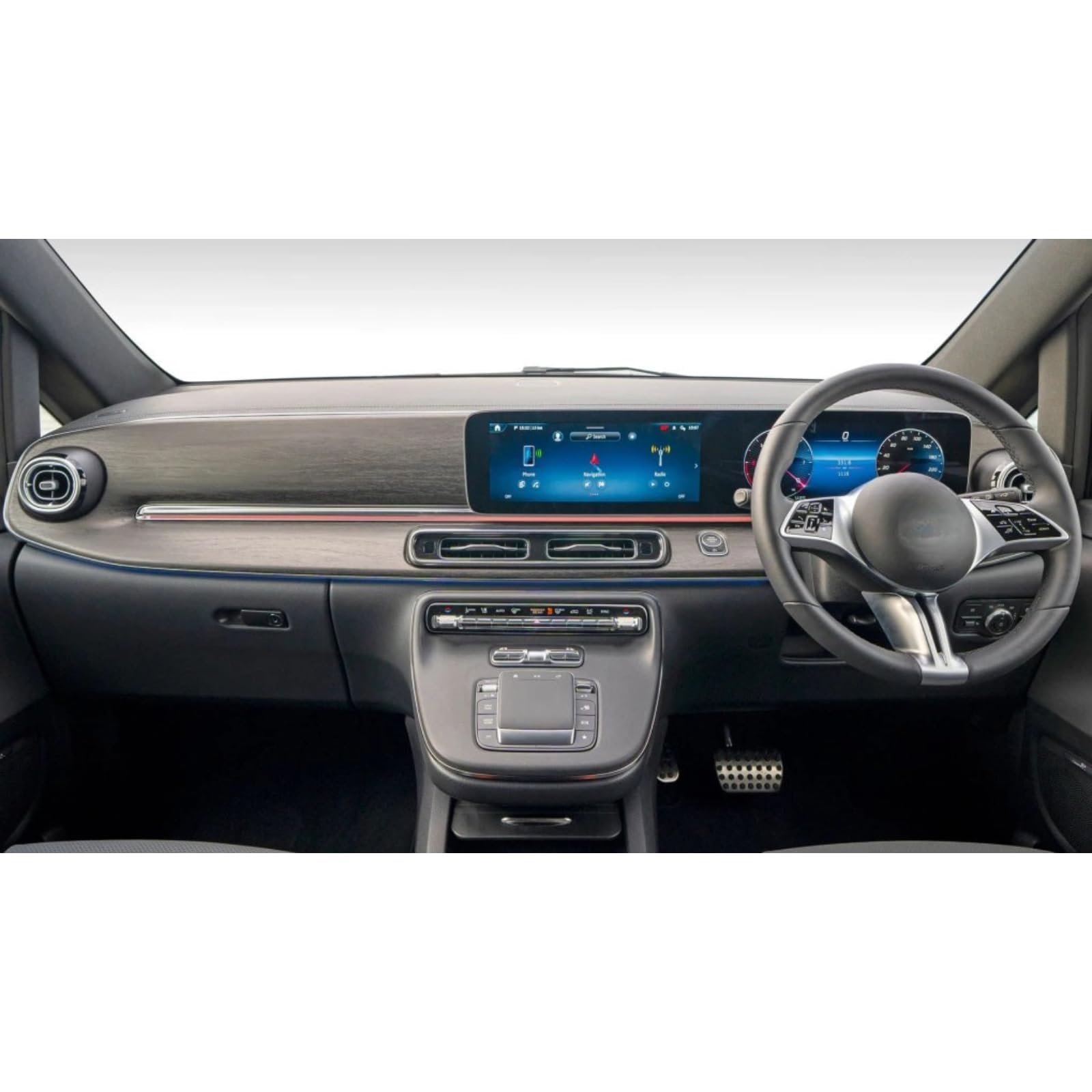 GPS Proteggi Schermo per Mercedes Benz V-Class 2024,AntiGraffio Navigazione per Auto Schermo in Vetro Temperato Pellicola Protettiva,A-Matte