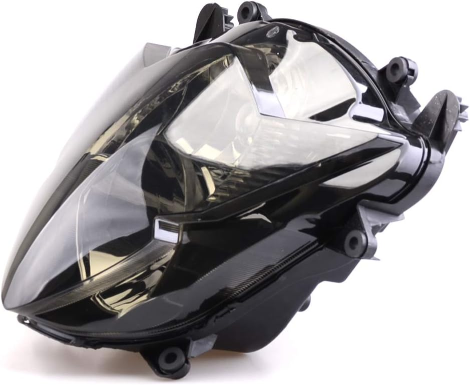 Mallofusa Motorcycle Headlight Headlamp Assembly Compatible for Suzuki GSXR 1000 K5 2005 2006 Smoky Gray
