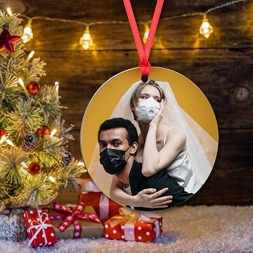 Miniatura 4 de Fortheday Adorno de Navidad personalizado 2022, adorno de foto personalizado, juego de decoración de árbol de Navidad, creativo (supervivido)