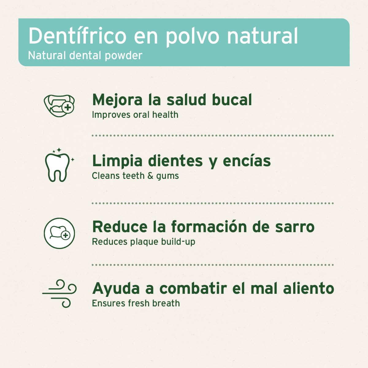 AniForte Denta Clean and Care Powder 300g para perros y gatos. Producto natural para dientes blancos, aliento fresco y prevención de Plaque. Cuidado dental en polvo.