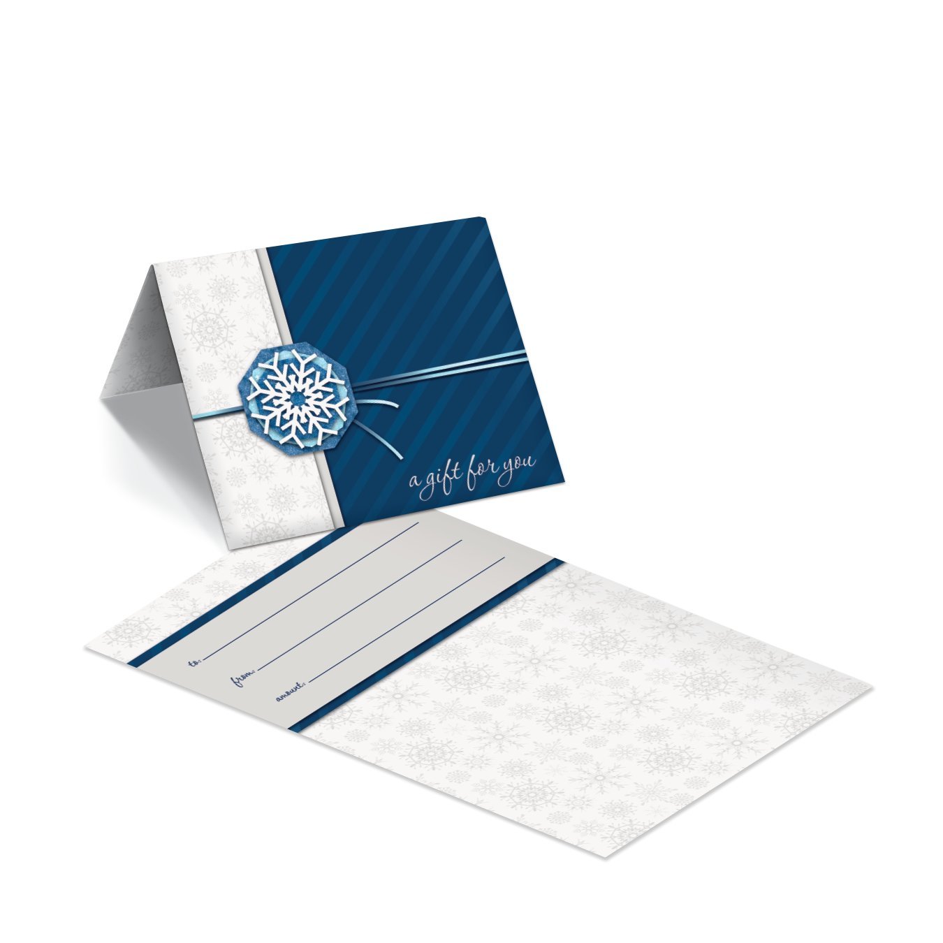 Sell More Gift Cards Gift Card Presenters (Blue Snowflake) 500 Pack