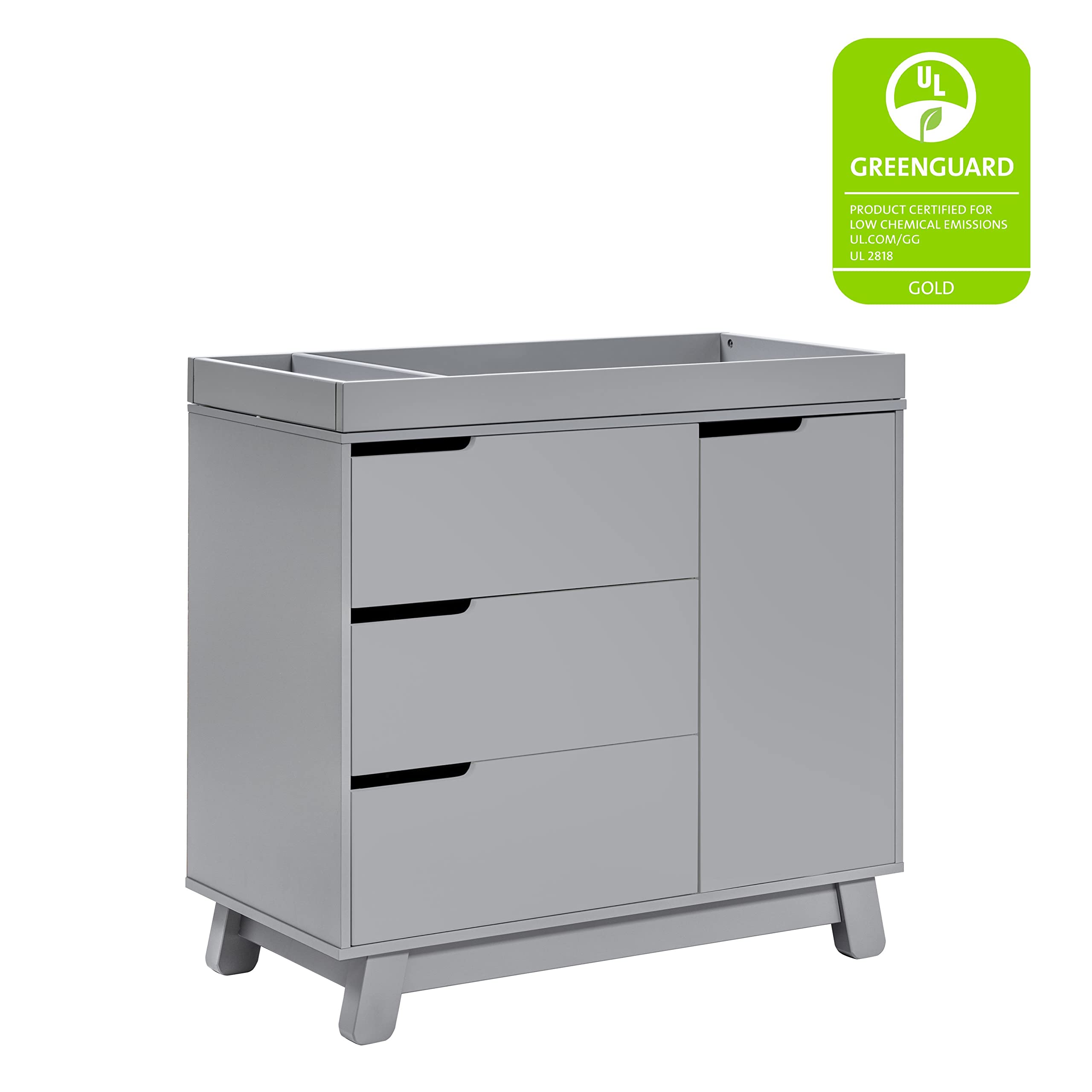 Amazon.com : Babyletto Hudson 3-Drawer Changer Dresser with Removable  Changing Tray in Grey, Greenguard Gold Certified : Baby