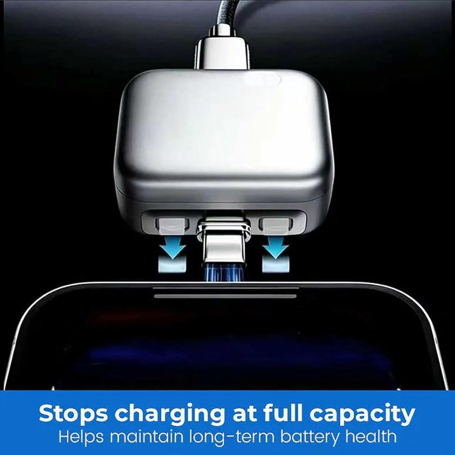 Smart Auto Stop Charging Adapter,Fully Charged Separator, Intelligent Power Cut-Off Protector, Universal Fast Charging Safety Adapter for Smartphones Tablets and USB Devices (2Pcs)