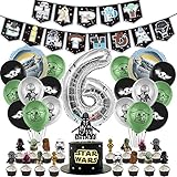 📨【Suministros para fiestas de Star Wars】este juego de decoraciones de cumpleaños incluye todos los suministros para fiestas que necesitas sin preocuparte por estar listo para la próxima fiesta o celebración.