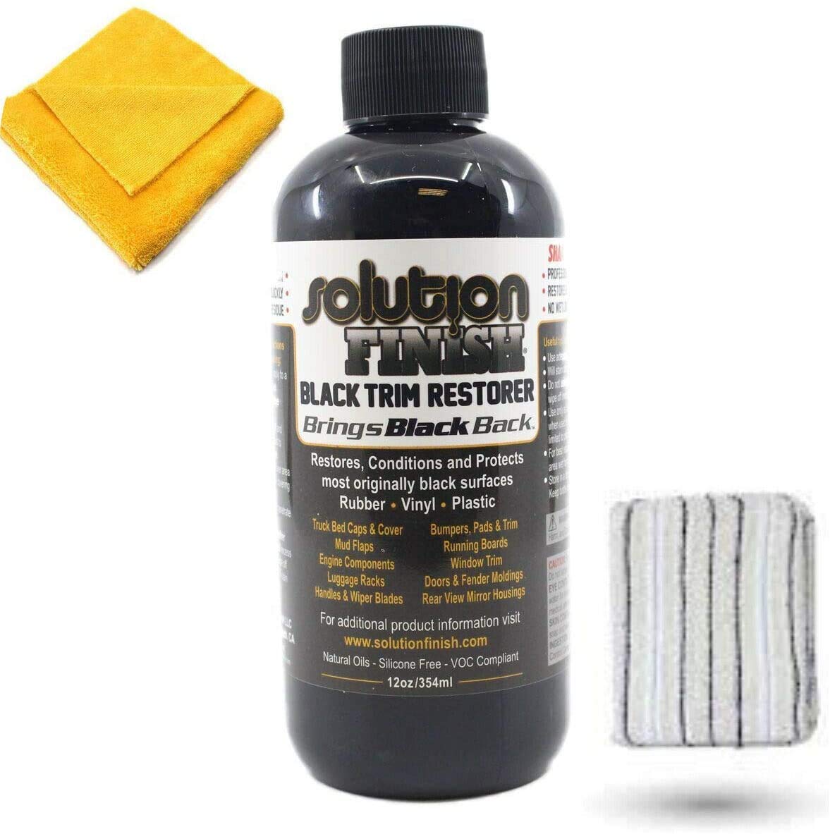 Solution FinishUM Distributors Black Plastic & Vinyl Restorer 12 oz