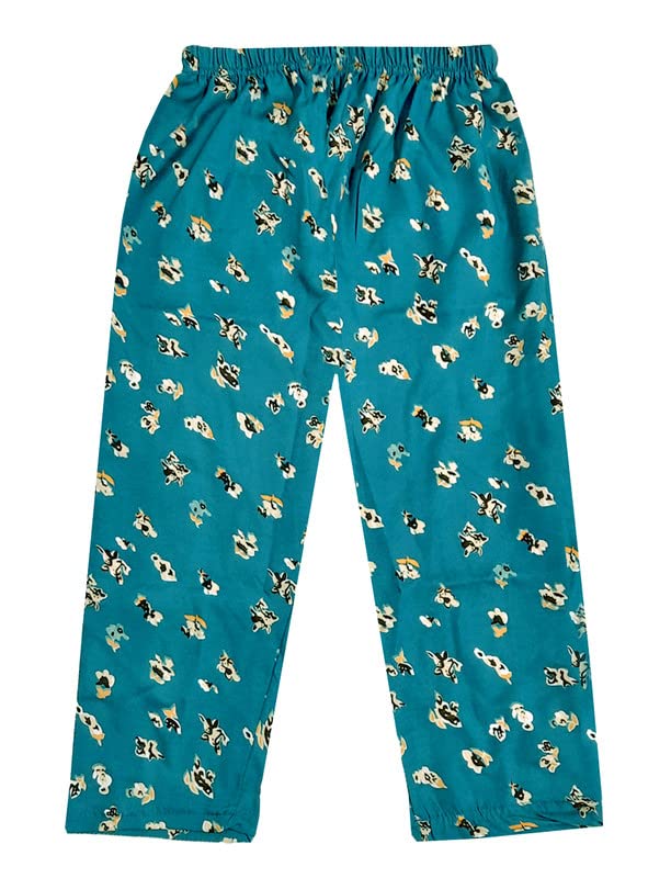 Image of IndiWeaves Girls Crepe Printed Regular Fit Capri 3 /4th Pants (Pack of 4) Dark Blue::Green::Grey