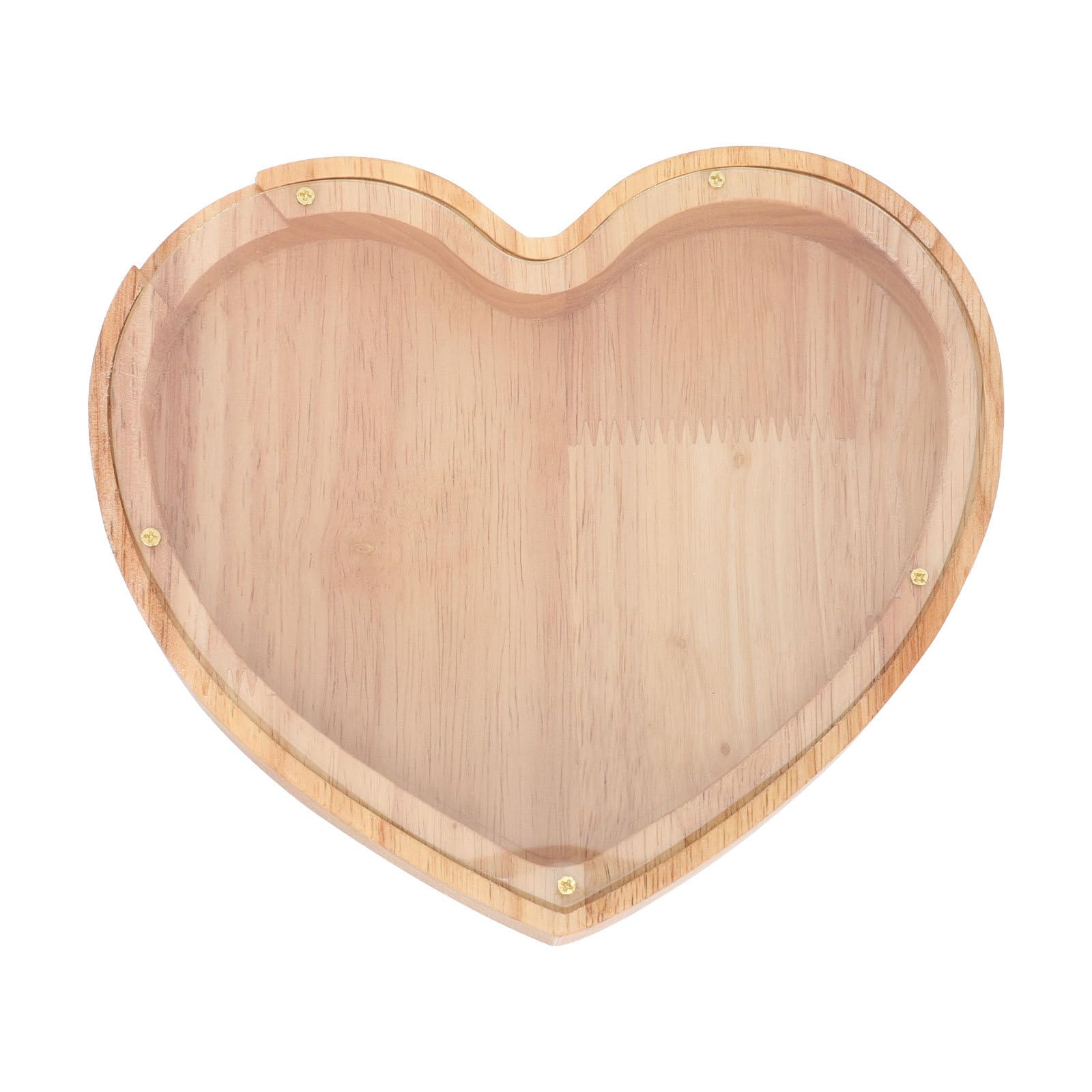 BESTonZON Creative Heart Shaped Piggy Bank Saving Box Brown Decorative Money Box for Home Tabletop Ideal for Kids and Adults Savings and Decoration
