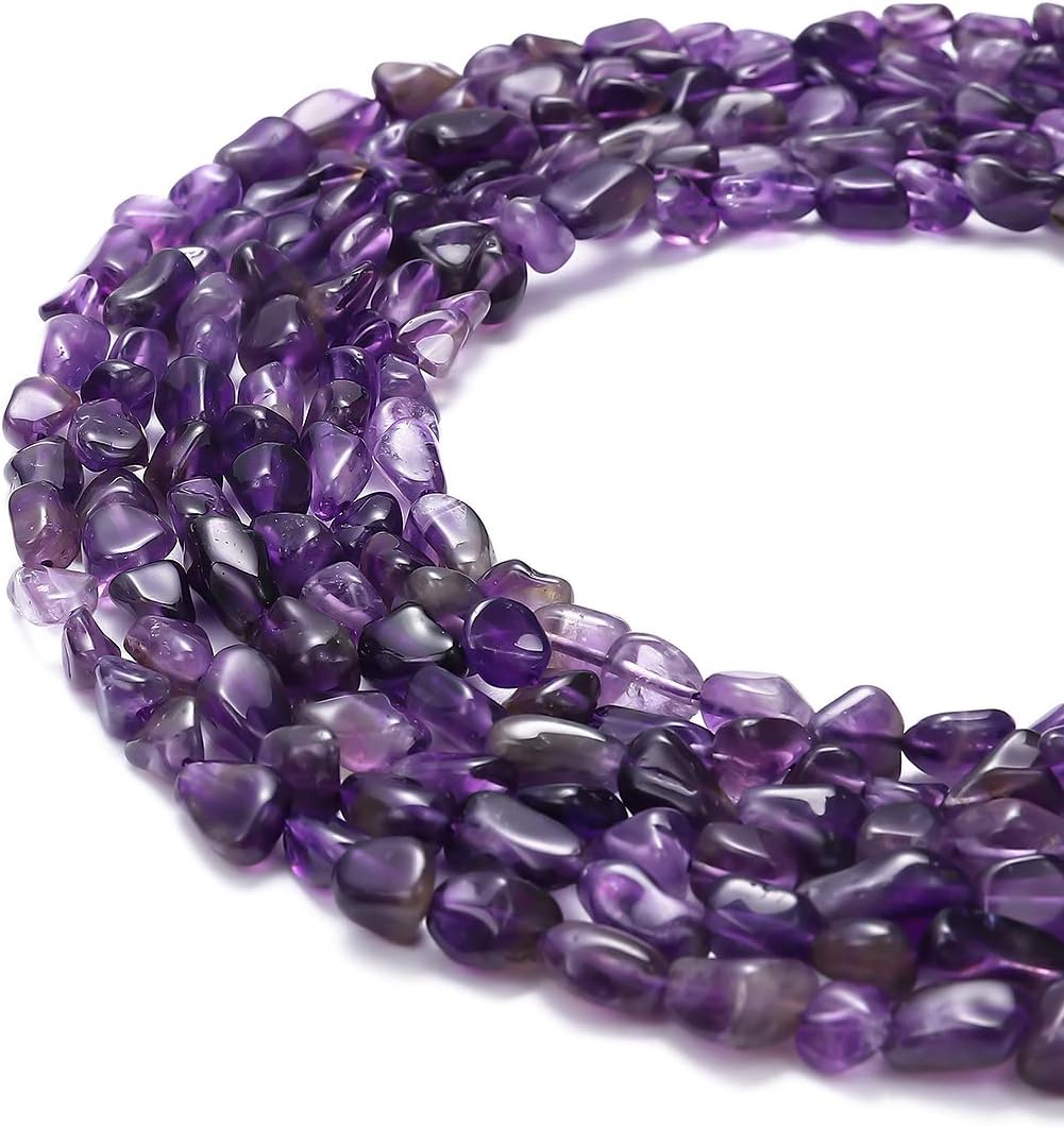 Irregular Natural Amethyst Crystal Stone Loose Semi Gemstone Beads for Jewelry Making 5-8mm 38cm Amethyst 5-8mm 38cm